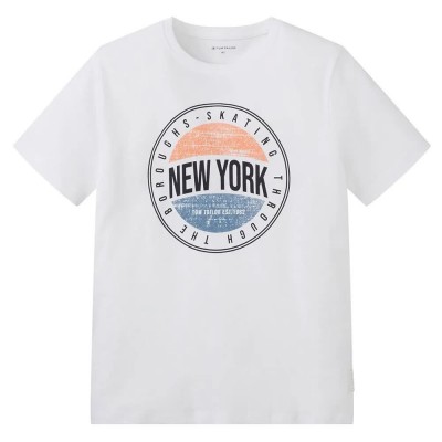тениска,детски,тениски,tom,tailor,printed,short,sleeve,t,shirt,white