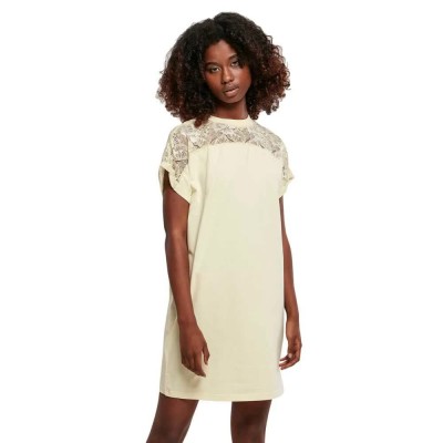 рокля,дамски,поли,и,рокли,urban,classics,lace,short,sleeve,short,dress,soft,yellow,(beige)