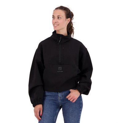 блуза,дамски,блузи,superdry,code,tech,batwing,half,zip,sweatshirt,black