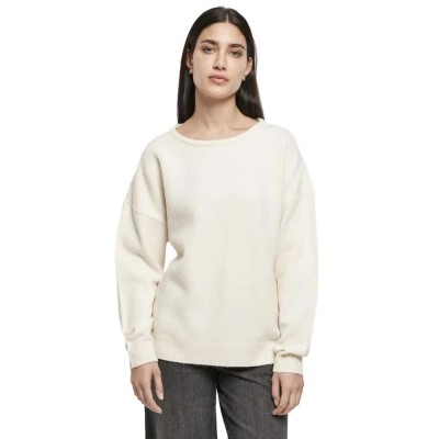 блуза,дамски,пуловери,дамски,плетени,дрехи,urban,classics,chunky,fluffy,sweater,white,sand