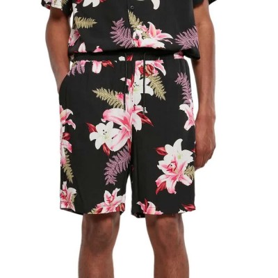 къси,панталони,мъжки,панталони,urban,classics,viscose,aop,resort,shorts,black,(dark,jungle)