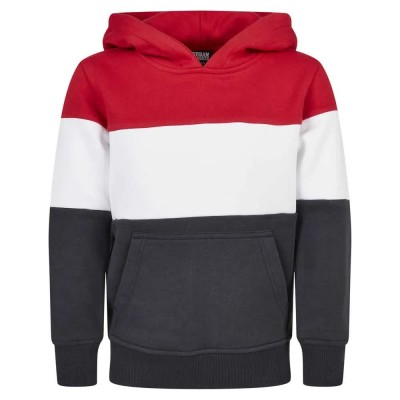 суичър,детски,блузи,urban,classics,3,tone,hoodie,multicolor,(fire,red,white,navy)