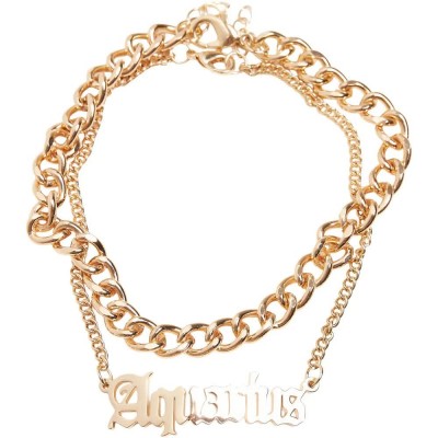 бижутерия,urban,classics,zodiac,anklet,golden,(aquarius)