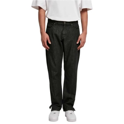 дънки,мъжки,панталони,urban,classics,straight,slit,jeans,black,(black,raw)