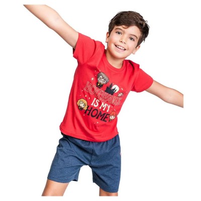 пижама,детски,пижами,cerdá,harry,potter,short,sleeve,pyjama,red,(dark,red,blue)