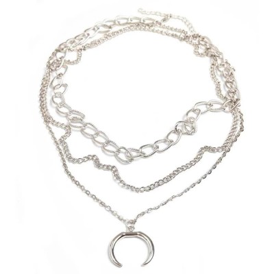 бижутерия,urban,classics,open,ring,necklace,silver,(silver)