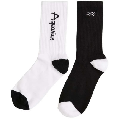 чорапи,мъжки,чорапи,urban,classics,zodiac,long,socks,2,pairs,black,white,aquarius,(multicolor)