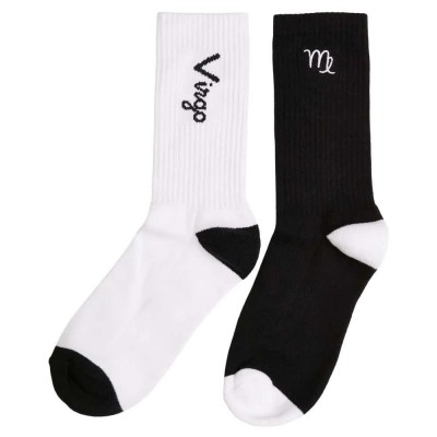 чорапи,мъжки,чорапи,urban,classics,zodiac,long,socks,2,pairs,black,white,virgo,(multicolor)