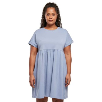 рокля,дамски,поли,и,рокли,urban,classics,organic,empire,valance,short,sleeve,dress,viola,blue,(blue)