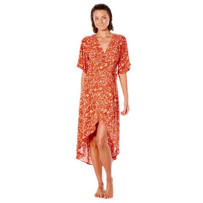 рокля,дамски,поли,и,рокли,rip,curl,lunar,tides,wrap,short,sleeve,dress,red,(red)