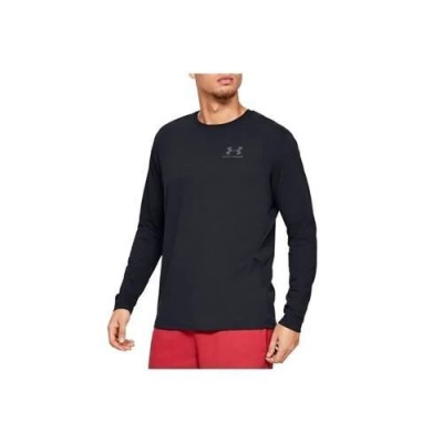 тениска,мъжки,тениски,under,armour,sportstyle,left,chest,long,sleeve,t,shirt,black,(black)