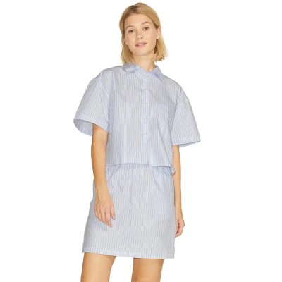 риза,с,къс,ръкав,дамски,блузи,дамски,ризи,jack,&,jones,molly,relaxed,poplin,sn,jjxx,short,sleeve,shirt,blue,(white,blue,stripes,blue)