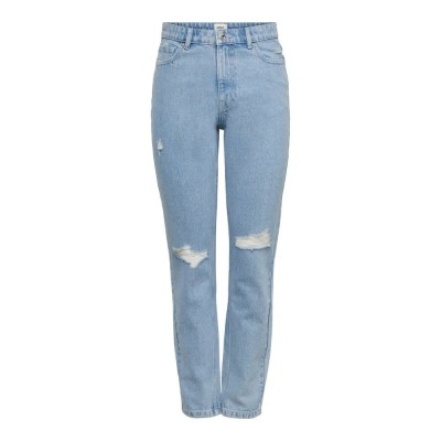дънки,дамски,панталони,only,jagger,life,high,mom,ankle,jeans,light,blue,denim,detail,nas870,(blue)