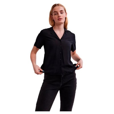 риза,с,къс,ръкав,дамски,блузи,дамски,ризи,pieces,olivia,short,sleeve,shirt,black