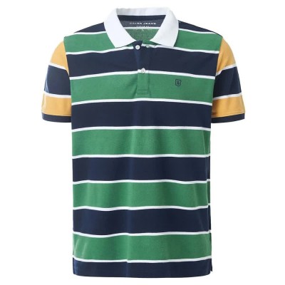 дънки,мъжки,блузи,с,яка,salsa,jeans,regular,riscas,contrast,stripes,short,sleeve,polo,blue