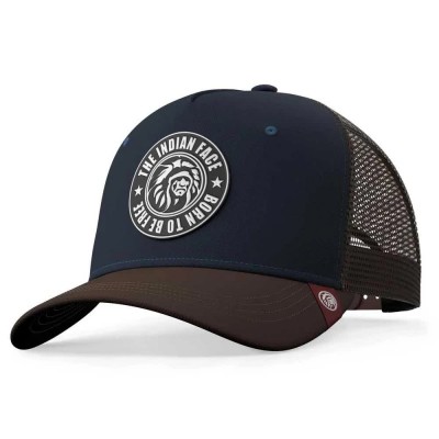 шапка,всички,шапки,the,indian,face,born,to,be,free,trucker,cap,blue,brown,blue,(multicolor)