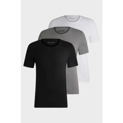 тениска,мъжки,тениски,boss,classic,short,sleeve,t,shirt,3,units,black,(white,grey,black)