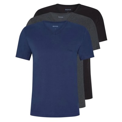 тениска,мъжки,тениски,boss,classic,short,sleeve,t,shirt,3,units,open,blue,(blue)