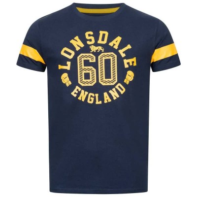 тениска,мъжки,тениски,lonsdale,askerswell,short,sleeve,t,shirt,navy,yellow,(blue)