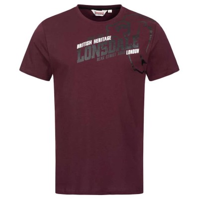 тениска,мъжки,тениски,lonsdale,walkley,short,sleeve,t,shirt,vintage,oxblood,(red)