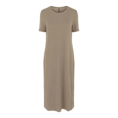 рокля,дамски,поли,и,рокли,pieces,onika,midi,short,sleeve,dress,beige,(silver,mink)