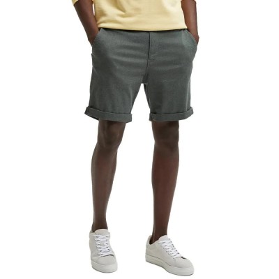 къси,панталони,мъжки,панталони,selected,comfort,luton,flex,shorts,green,(agave,green,detail,mixed,with,black)