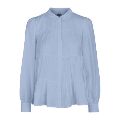 риза,с,дълъг,ръкав,дамски,блузи,дамски,ризи,yas,pala,long,sleeve,shirt,blue