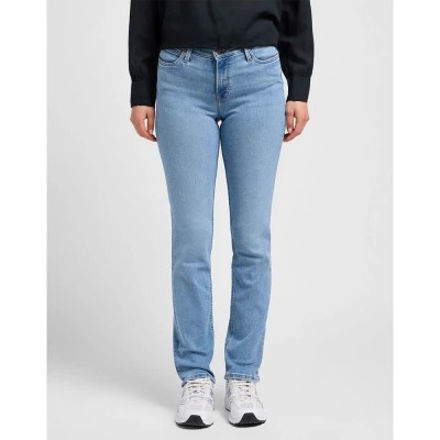 панталони,дамски,панталони,lee,marion,straight,pants,partly,cloudy,(blue)