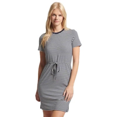 тениска,дамски,поли,и,рокли,superdry,studios,drawstring,t,shirt,dress,white,(navy,cream,stripe)