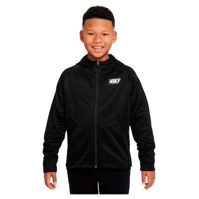 блуза,детски,блузи,nike,therma,fit,full,zip,sweatshirt,black