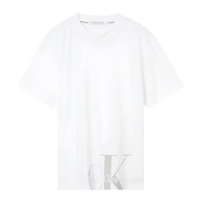 тениска,мъжки,тениски,calvin,klein,jeans,monogram,short,sleeve,crew,neck,t,shirt,white