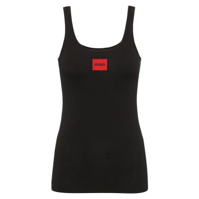 тениска,дамски,тениски,hugo,red,label,sleeveless,t,shirt,black,(black)