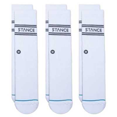 чорапи,мъжки,чорапи,stance,basic,crew,socks,3,pairs,white,(white)