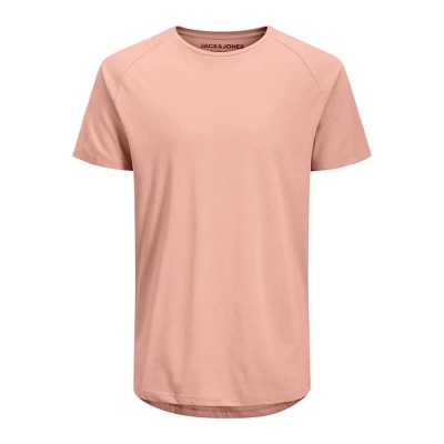 тениска,мъжки,тениски,jack,&,jones,curved,short,sleeve,t,shirt,pink,(coral,pink,regular,fit)