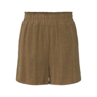 къси,панталони,дамски,панталони,yas,viggi,high,waist,shorts,green,(stone,gray,detail,solid)