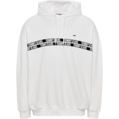суичър,мъжки,пуловери,tommy,jeans,tape,program,hoodie,white
