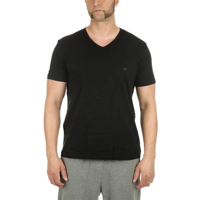 тениска,мъжки,тениски,emporio,armani,111648,cc722,short,sleeve,v,neck,t,shirt,2,units,black,(black)