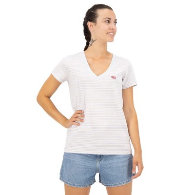 тениска,дамски,тениски,levi´s,®,the,perfect,short,sleeve,v,neck,t,shirt,blue,(pastel,lilac)