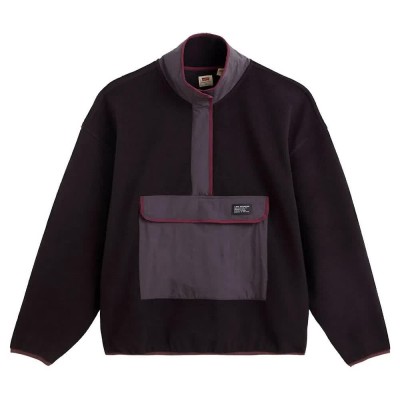 поларена,блуза,мъжки,пуловери,levi's®,polar,fleece,mock,neck,sweatshirt,black
