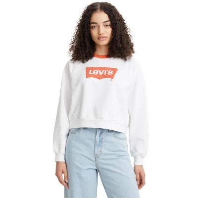 блуза,дамски,блузи,levi´s,®,vintage,raglan,sweatshirt,white,(bright,white,orange,rust,rib)