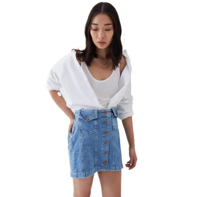 пола,дамски,поли,и,рокли,salsa,jeans,push,in,secret,glamour,buttons,denim,skirt,blue,(blue)