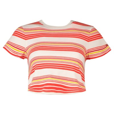 къса,блуза,дамски,топове,superdry,vintage,crop,top,white,red,stripe,(white)