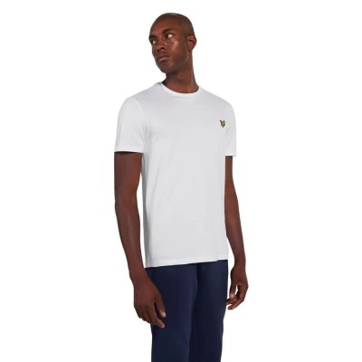 тениска,мъжки,тениски,lyle,&,scott,plain,short,sleeve,t,shirt,white