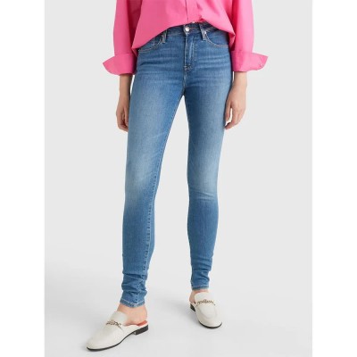 дънки,дамски,панталони,tommy,hilfiger,flex,como,skinny,faded,jeans,blue,(izzy)