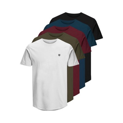 тениска,мъжки,тениски,jack,&,jones,labody,short,sleeve,crew,neck,t,shirt,5,units,multicolor