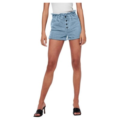 къси,панталони,дамски,панталони,only,cuba,life,paperbag,dot006,denim,shorts,light,blue,denim,(blue)