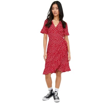 рокля,дамски,поли,и,рокли,only,olivia,wrap,short,dress,mars,red,aop,wfiona,ditsy,(red)