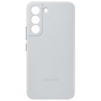 други,аксесоари,samsung,leather,cover,s22,phone,case,white,(gray)