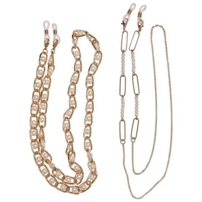 бижутерия,urban,classics,pearls,chain,2,units,gold,(golden)