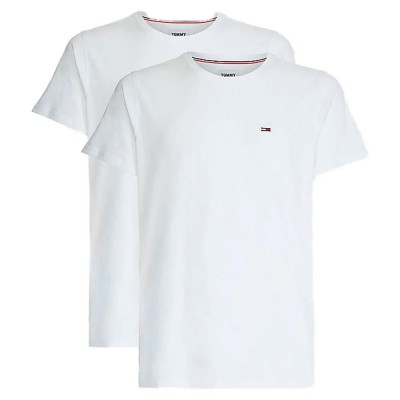 тениска,мъжки,тениски,tommy,jeans,slim,short,sleeve,t,shirt,2,units,white